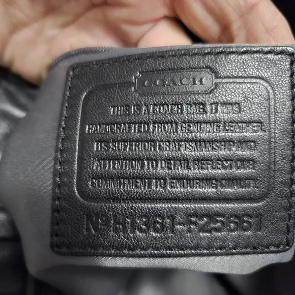 Coach Black Leather Drawstring Shoulder Bag - Picture 7 of 8